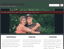 Tablet Screenshot of hopecentreministries.org